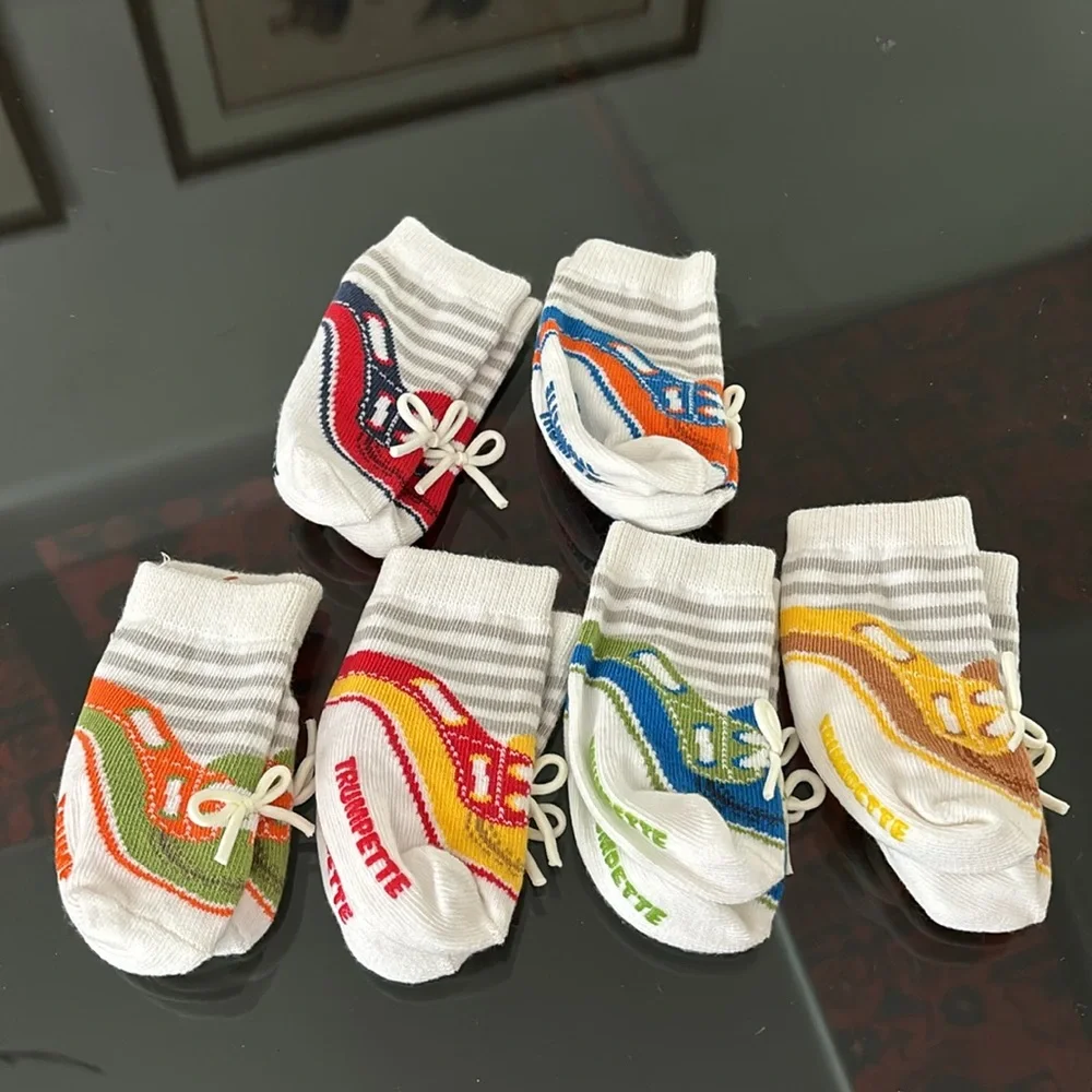 Trumpette Baby Socks 6-Pack – Maryjane & Johnny Sneaker Style, 0–12 Months